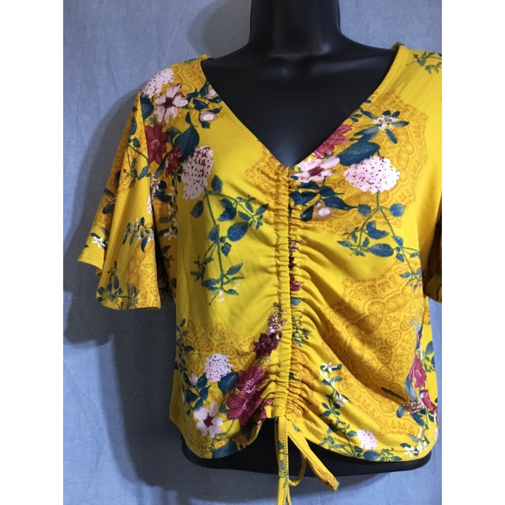 Cute Como Black Floral Short Sleeve Blouse